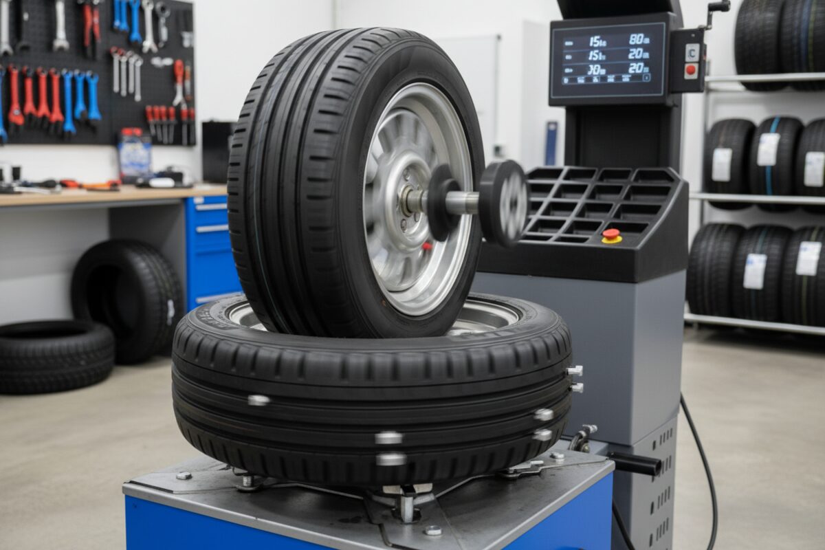 Balanceo electrónico de llanta en máquina de precisión en Baterías y Baterías, Cali